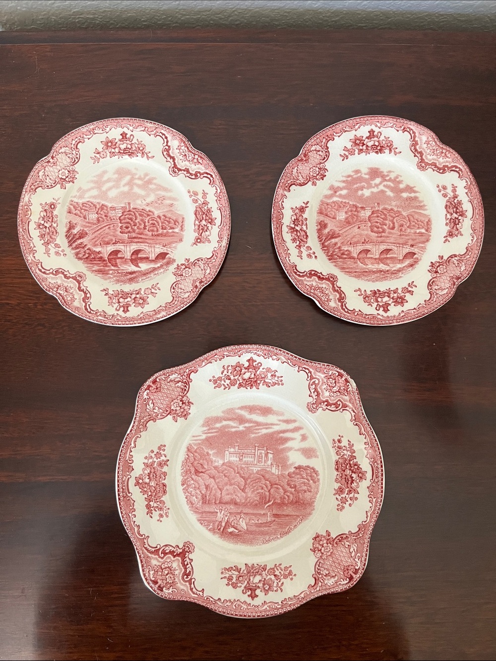 Vintage Johnson Brothers Classic Old Britain Castles Plates - Set of 3